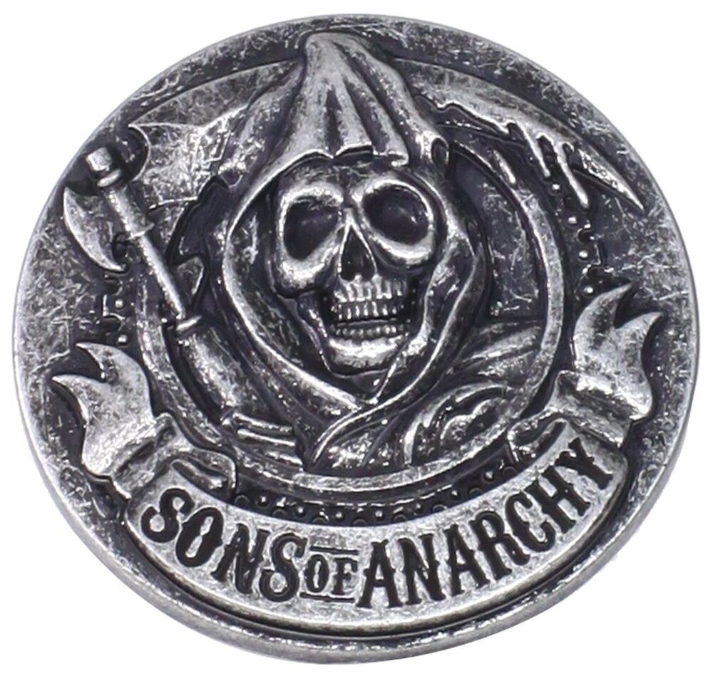2579 Sons of Anarchy 's Debossed Belt Buckle, Gunmetal Grey, One Size